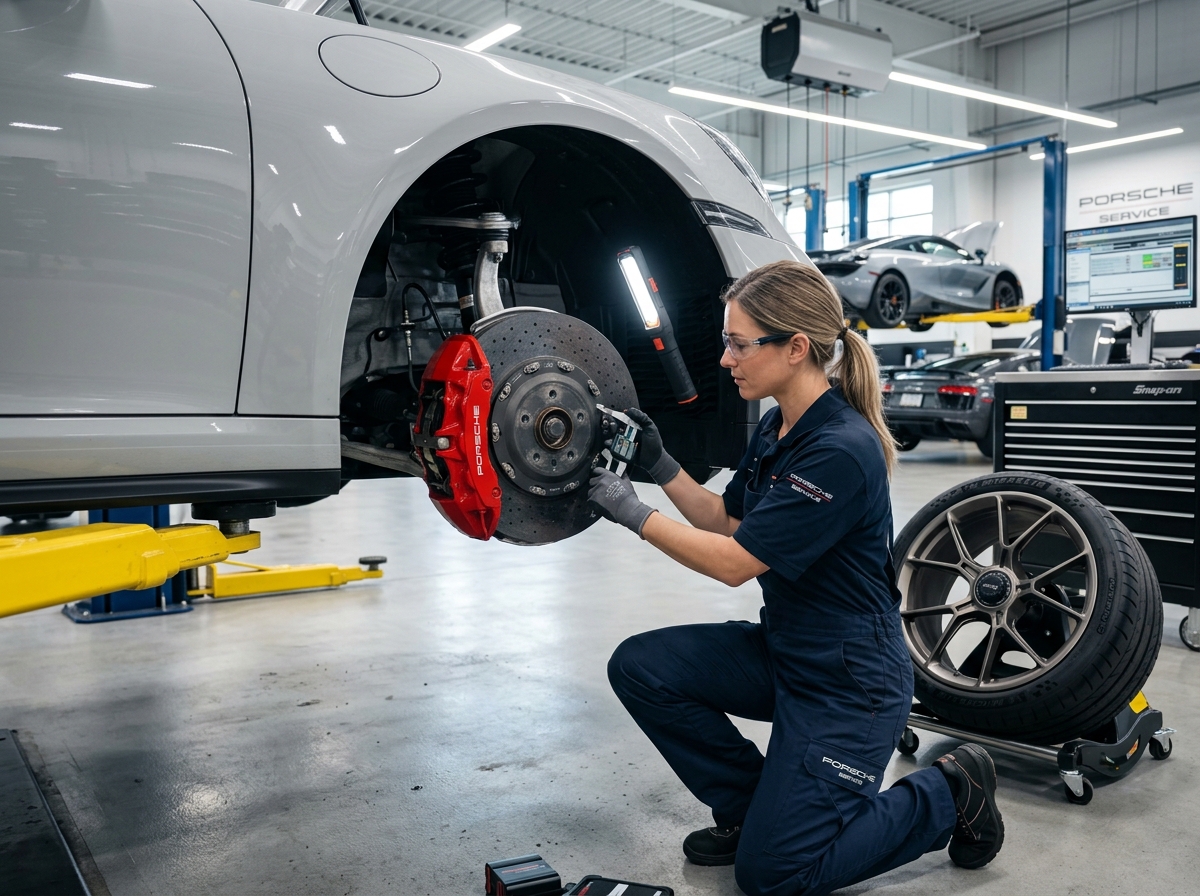 Brake service and rotor inspection