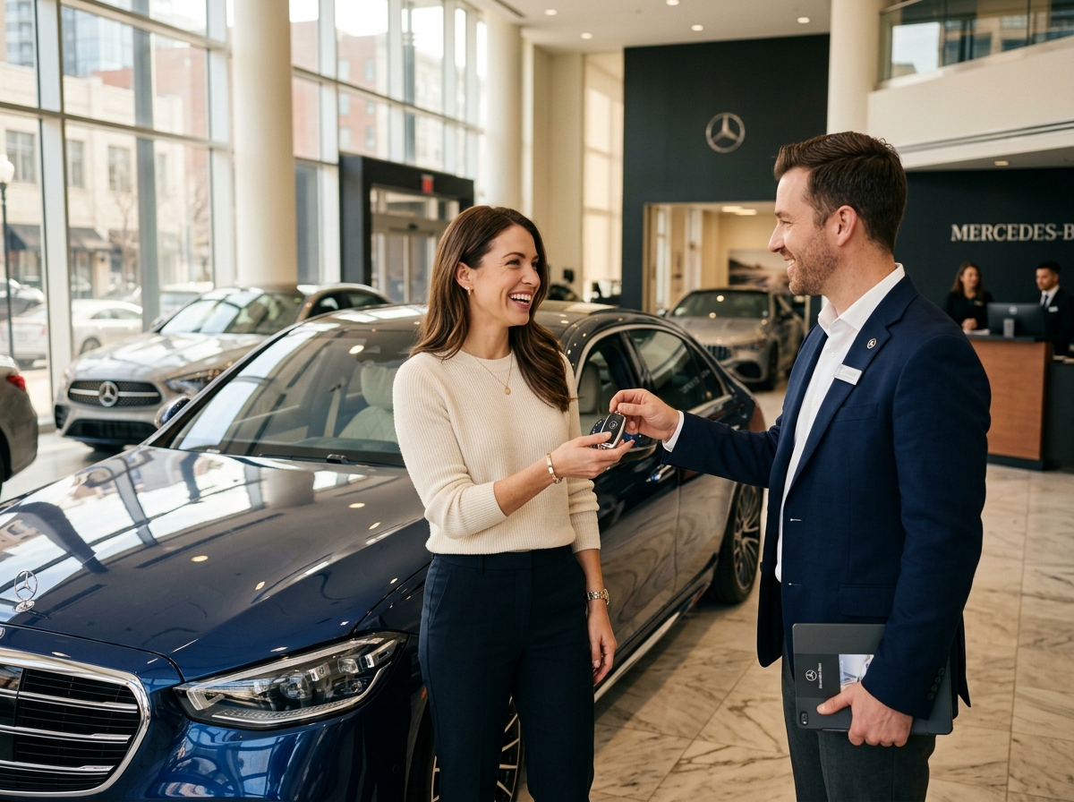 A customer receiving their car keys at Prime Auto Care