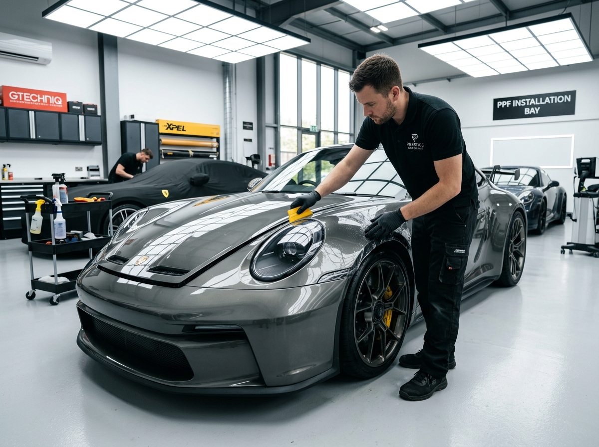 Ceramic coating and paint protection film application