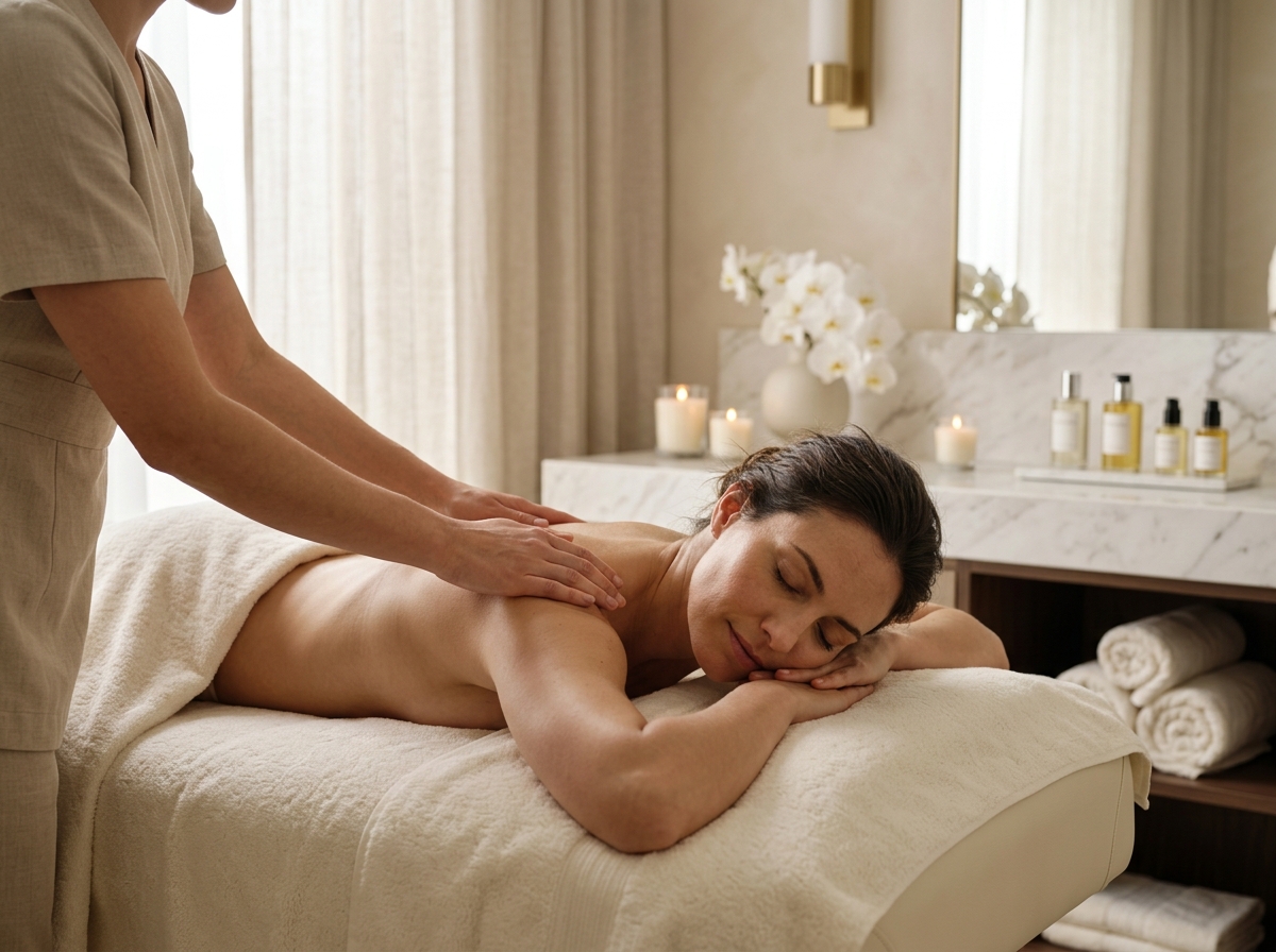 Relaxing spa massage treatment at Glow Beauty Salon