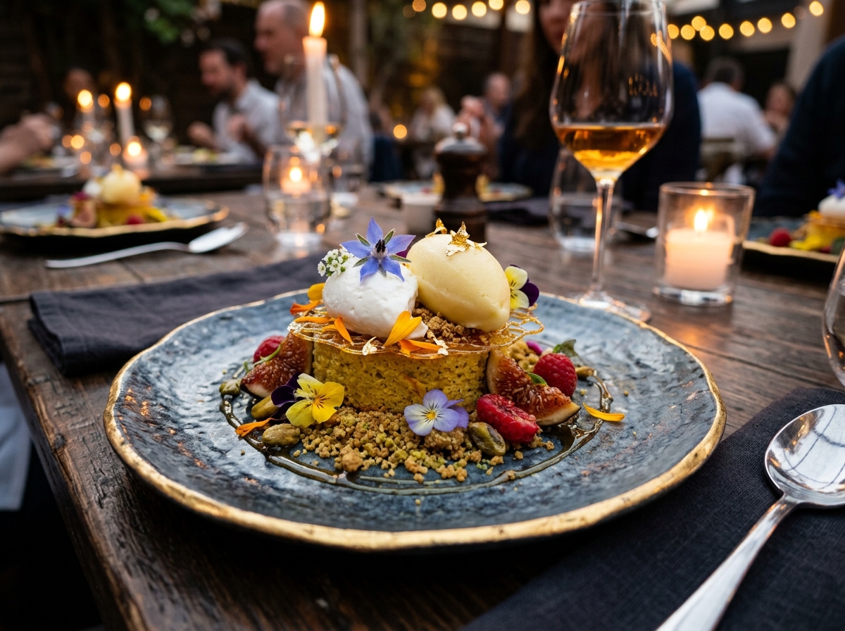 Citrus-glazed sea bass with fennel purée and blood orange