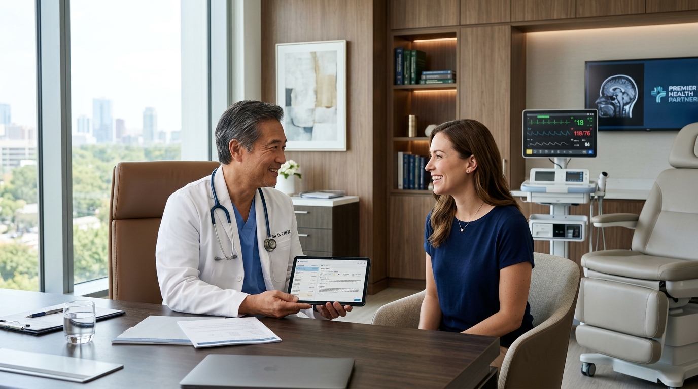 Doctor in consultation with a patient at EliteCare